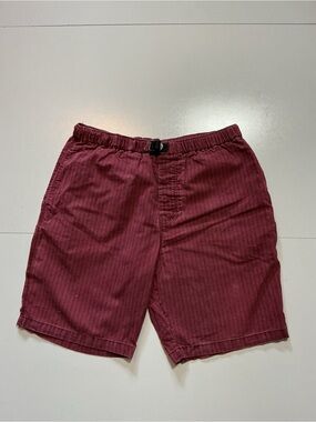 Vintage 90s Y2K Sostanza Apparel Striped Belted Hiking Surf Outdoor Shorts